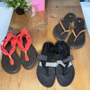 Sanuk Sandals (3 Pair)